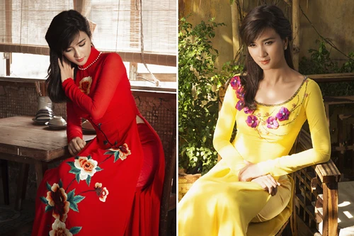 Kim Tuyến khoe đường cong duyên dáng với áo dài