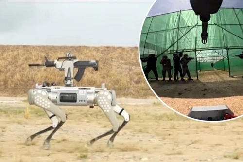 Trung Quốc tập trận sử dụng ‘chó robot’, máy bay không người lái có AI