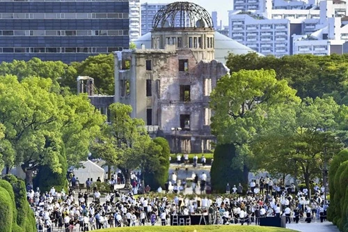 Hiroshima lần đầu sử dụng drone khảo sát Mái vòm bom nguyên tử