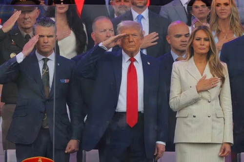 Những hình ảnh ấn tượng về lễ duyệt binh ở Thủ đô Washington D.C, Mỹ