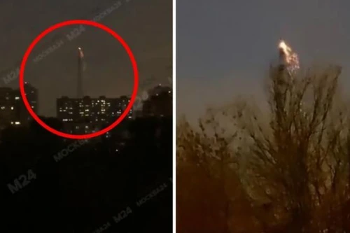 Cháy tháp truyền hình ở Thủ đô Matxcơva của Nga