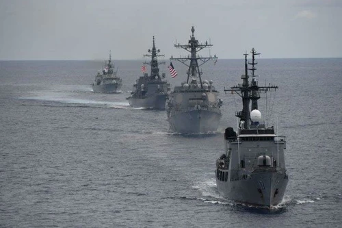 Mỹ, Nhật Bản, Philippines và Canada lần đầu tập trận chung ở Biển Đông