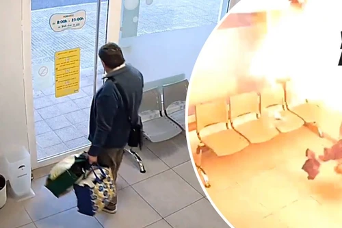 Vừa bước ra khỏi cửa hàng giặt là, người đàn ông thoát chết trong gang tấc