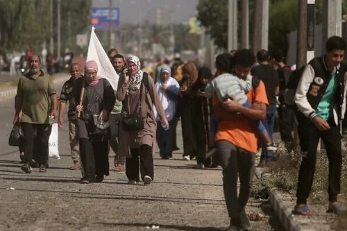 Hàng nghìn người Gaza vẫy cờ trắng di chuyển về phía Nam