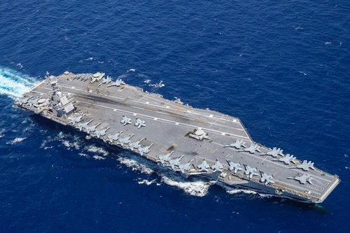 Tàu sân bay USS Gerald R. Ford của Mỹ rời Địa Trung Hải trở về căn cứ