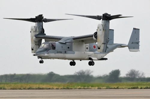 Cất cánh bất thành, máy bay V-22 Osprey của Nhật Bản bị hư hại
