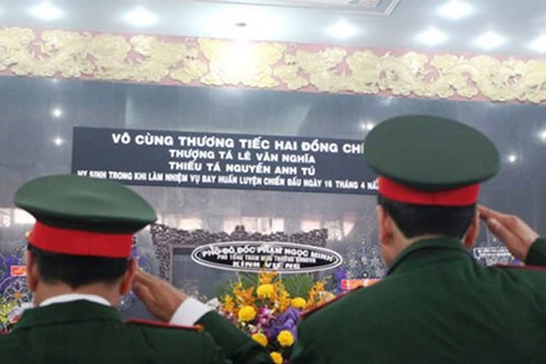 Xúc động đưa tiễn 2 phi công hy sinh trên tiêm kích Su-22