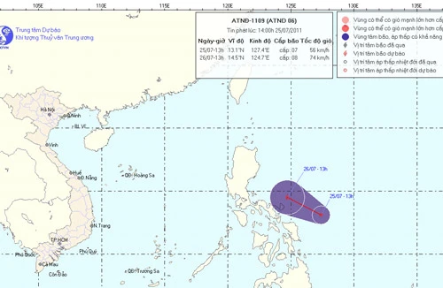 Áp thấp nhiệt đới gần Biển Đông