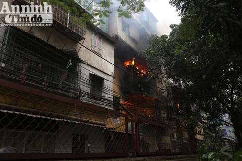 Cháy tại khu tập thể Viện Năng lượng (Đống Đa)