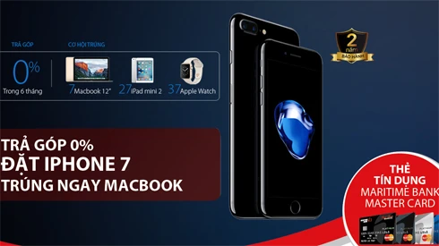 Có thể mua iPhone 7 trả góp lãi suất 0% trong 6 tháng