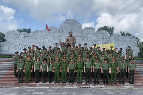 Đoàn Ủy ban kiểm tra Đảng uỷ Công an thành phố Hà Nội báo công dâng Bác