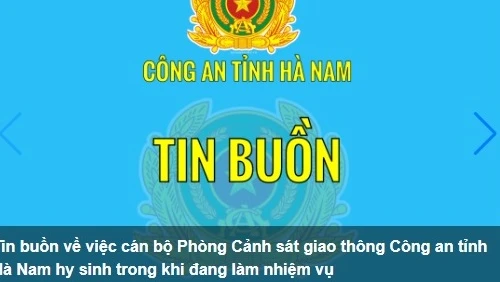 Một chiến sỹ CSGT tỉnh Hà Nam hy sinh trong khi làm nhiệm 