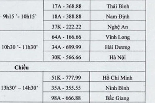 Tiếp tục đấu giá 36 biển số ô tô trong các ngày 21 và 22-9