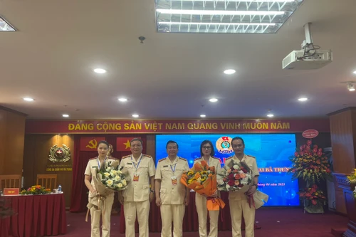 Trung tá Nguyễn Ngọc Huy tiếp tục được tín nhiệm làm Chủ tịch Công đoàn Công an quận Hai Bà Trưng