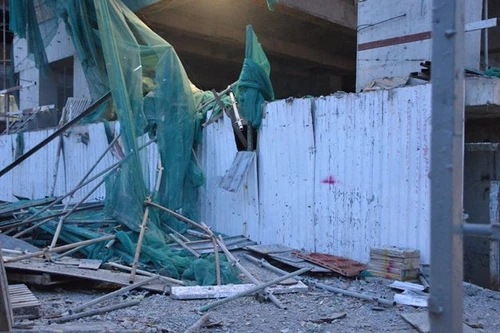 Sập giàn giáo công trình, 1 người tử vong, 1 người nguy kịch