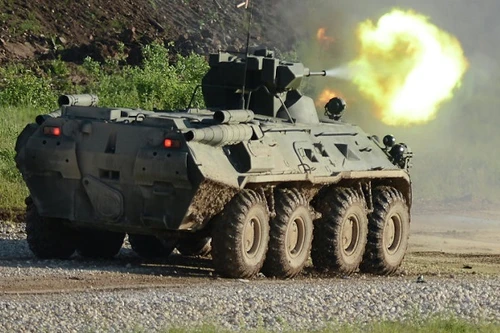 Xe bọc thép chở quân BTR-2 của Nga lắp súng cối 57mm
