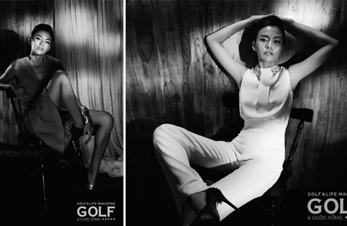 Mâu Thủy xuất hiện ấn tượng trên tạp chí Golf