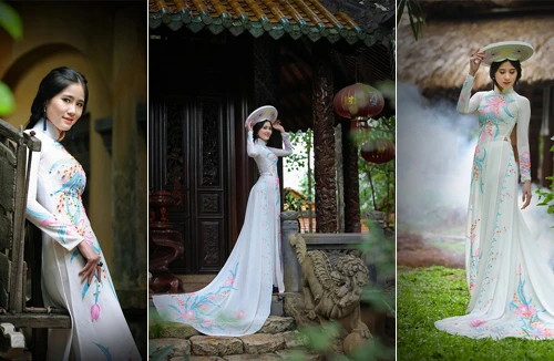 Á khôi Hoàng Hạnh khoe vẻ đẹp thuần khiết với áo dài