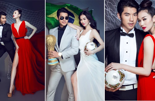 Khánh My gợi cảm cuồng nhiệt cùng World Cup cùng Trương Nam Thành