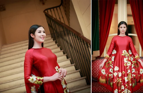 Đang lưu diễn châu Âu, Hoa hậu Ngọc Hân xuất hiện bất ngờ tại Hà Nội