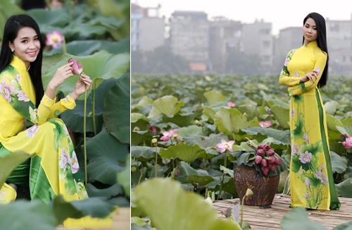 Miss U-League Nguyễn Thảo Anh duyên dáng cùng Quốc hoa