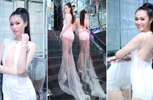 Khánh My diện váy xuyên thấu, khoe vòng 3 gợi cảm