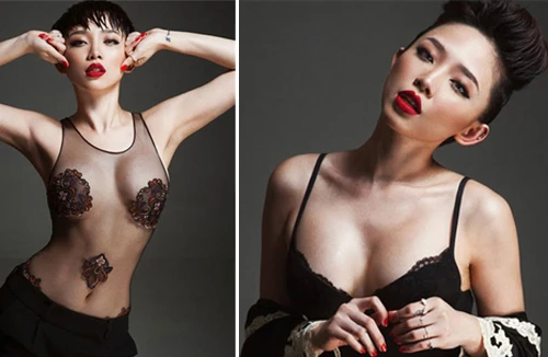 Tóc Tiên diện áo xuyên thấu không nội y khoe vòng 1 căng tràn