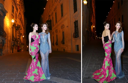 Quách An An “đọ sắc” cùng tân Hoa hậu châu Á tại Mỹ Jennifer Chung