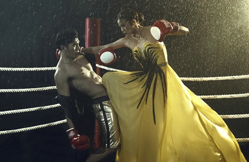 Mâu Thanh Thủy “thượng đài” đấu boxing ấn tượng