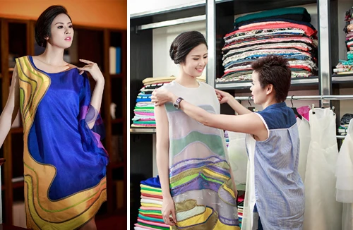 Hoa hậu Ngọc Hân đưa ruộng bậc thang sang Italia