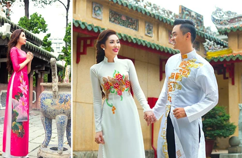 Hoa hậu Đặng Thu Thảo tình tứ bên hot boy Bảo Sơn đi lễ chùa