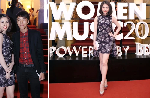 Vân Trang đi dự sự kiện cùng em trai