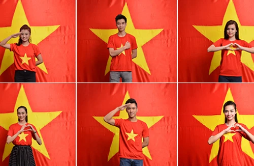 Dàn mẫu Venus cổ động lòng yêu nước