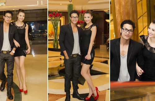 Hồng Quế - Vũ Tuấn Việt tay trong tay đi dự tiệc