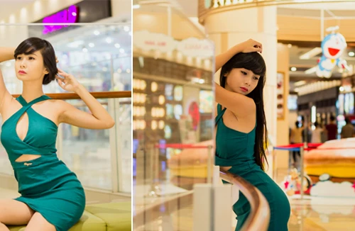 Người mẫu Xuân Thuỳ khoe đường cong gợi cảm