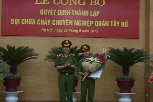 Thành lập đội chữa cháy chuyên nghiệp quận Tây Hồ