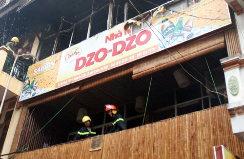 Cháy quán nhậu do hở khí gas