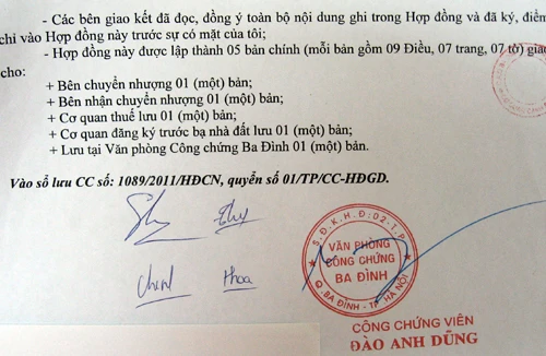 Nữ nhân viên ngân hàng làm giả hợp đồng mua bán đất