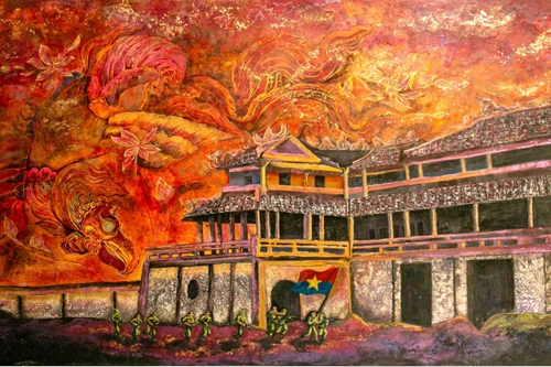 Triển lãm tranh sơn mài khổ lớn "Mùa xuân Độc lập" của họa sĩ Chu Nhật Quang