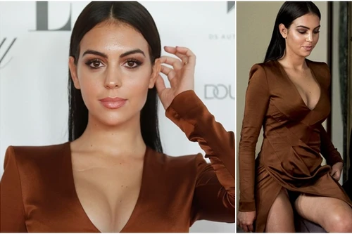 [ẢNH] Bạn gái xinh đẹp của Ronaldo hớ hênh để lộ nội y trên thảm đỏ