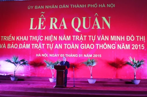 Ra quân thực hiện “Năm trật tự, văn minh đô thị 2015“