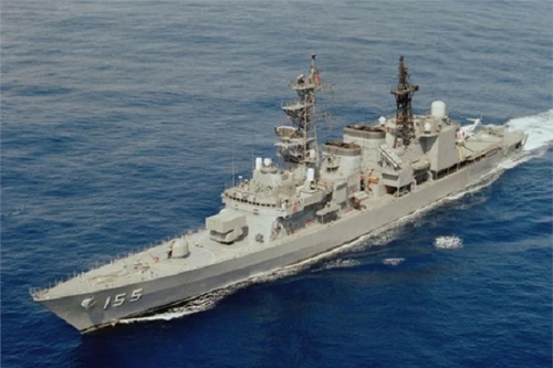 Khu trục hạm DD-155 tham gia diễn tập chung với hải quân Nga