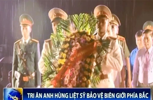 Tri ân anh hùng liệt sĩ bảo vệ biên giới phía Bắc