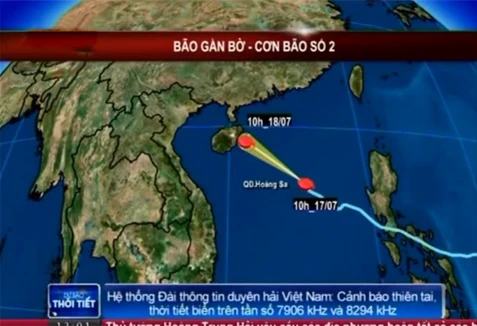 Bão Thần Sấm còn cách quần đảo Hoàng Sa 350 km