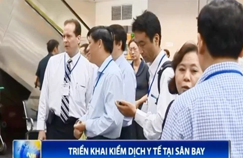 Triển khai kiểm dịch y tế tại sân bay Nội Bài