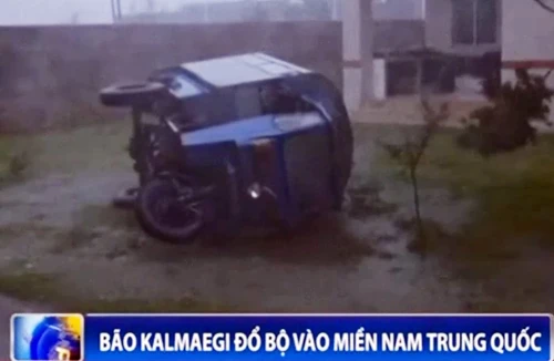 Bão Kalmaegi đổ bộ vào miền Nam Trung Quốc