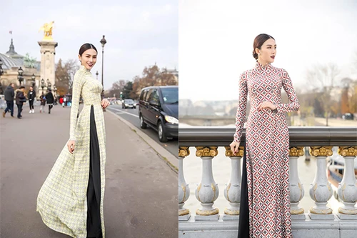 Diện áo dài, Lê Hà tỏa sáng một góc trời Tây