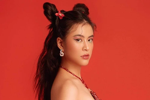 Hình ảnh Hoàng Thùy Linh xuất hiện tại quảng trường Thời Đại ở New York