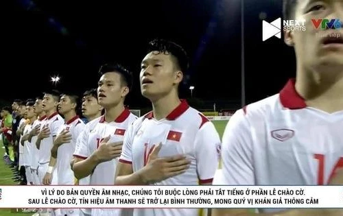 Bản ghi "Quốc ca" bị tắt tiếng trong trận Việt Nam - Lào là bản chuẩn, do VFF cung cấp