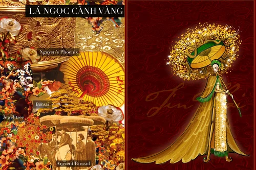 Đại diện nhan sắc Việt mặc trang phục "Lá ngọc cành vàng" đi thi quốc tế